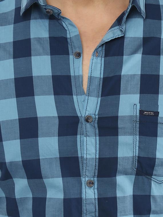 blue cotton casual shirt - 14997217 - Standard Image - 4