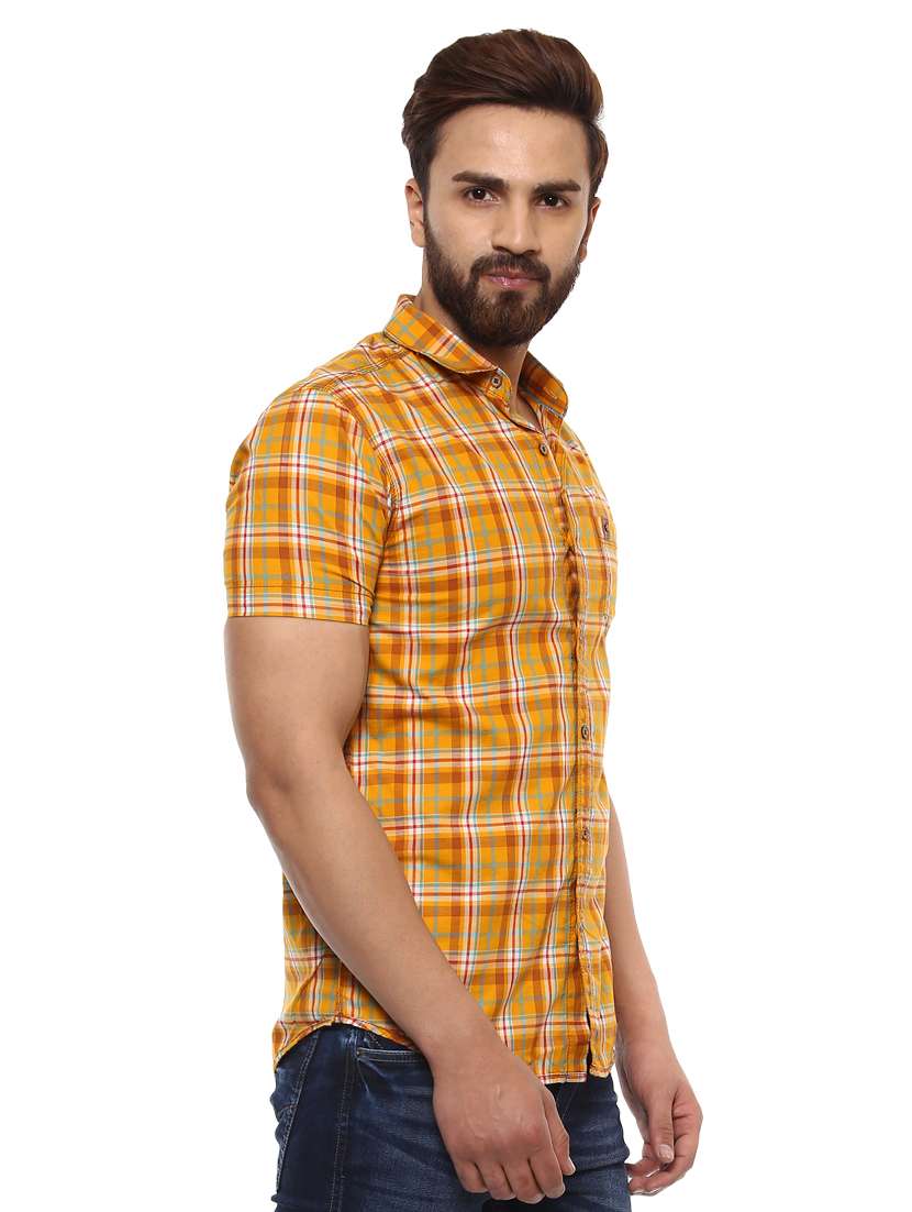 yellow cotton casual shirt - 14997221 -  Standard Image - 1