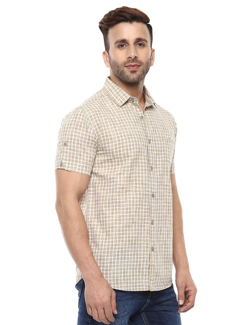 beige cotton casual shirt - 14997224 -  Standard Image - 1