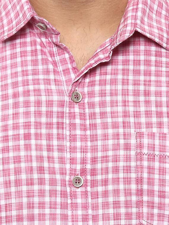 pink cotton casual shirt - 14997225 - Standard Image - 4