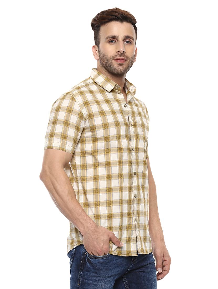 yellow cotton casual shirt - 14997230 - Standard Image - 1