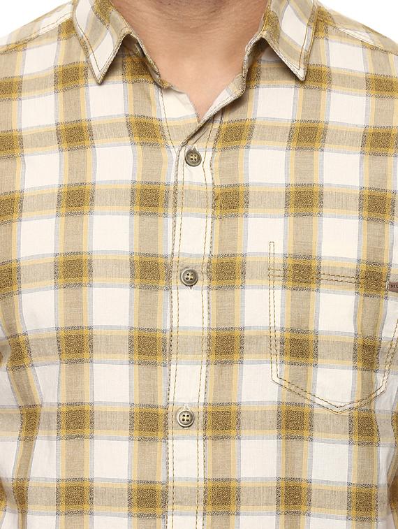 yellow cotton casual shirt - 14997230 - Standard Image - 4