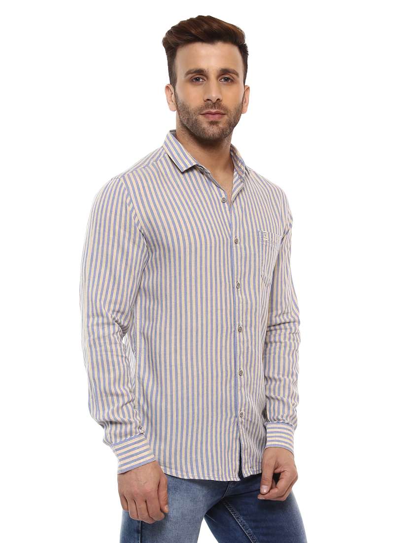 blue cotton casual shirt - 14997235 -  Standard Image - 1