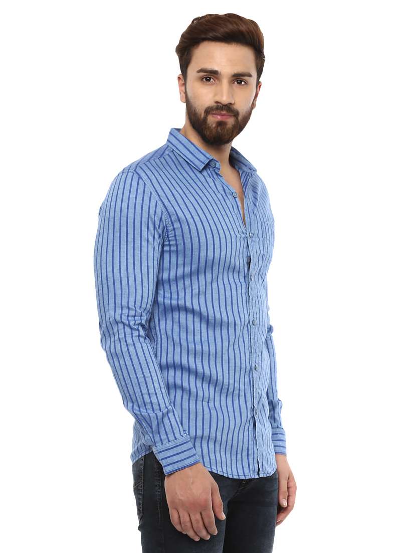 blue cotton casual shirt - 14997238 -  Standard Image - 1