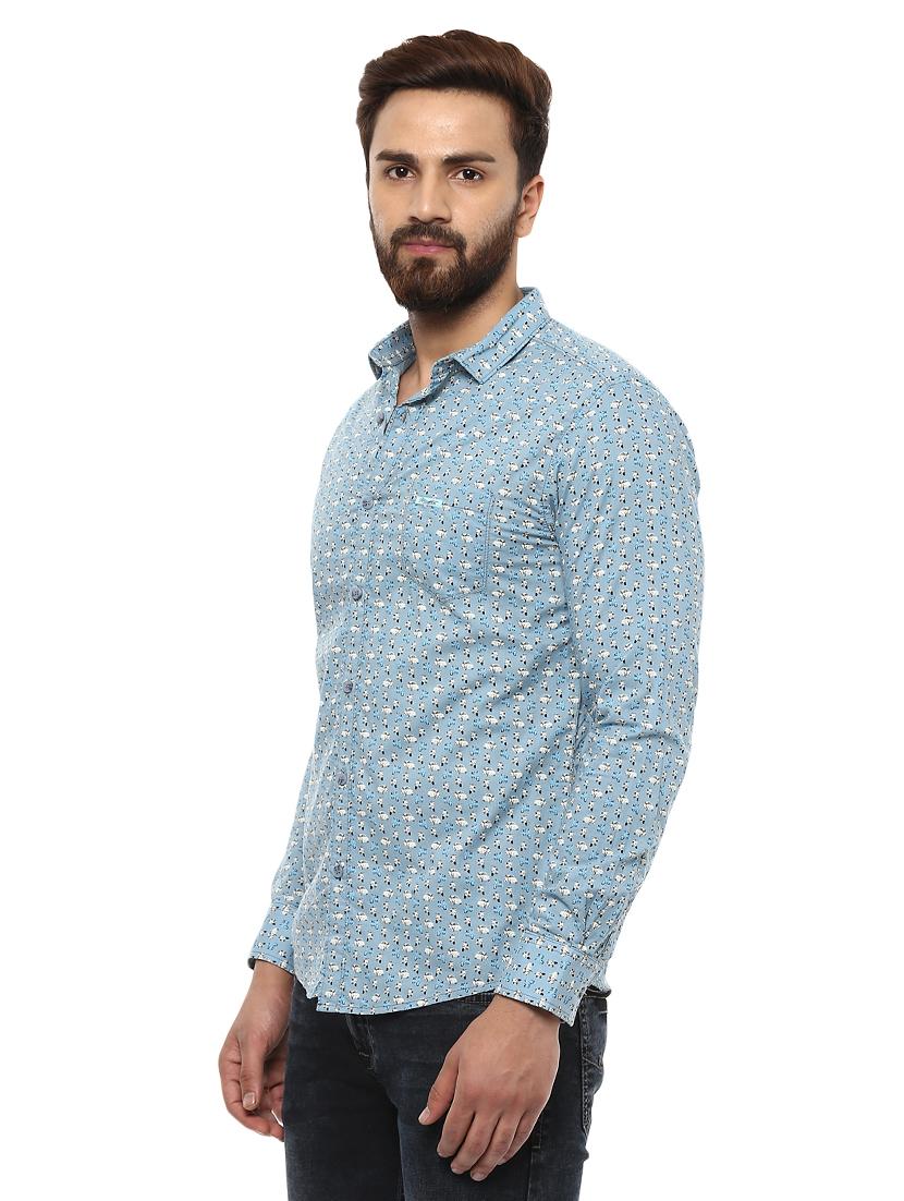 blue cotton casual shirt - 14997254 - Standard Image - 1