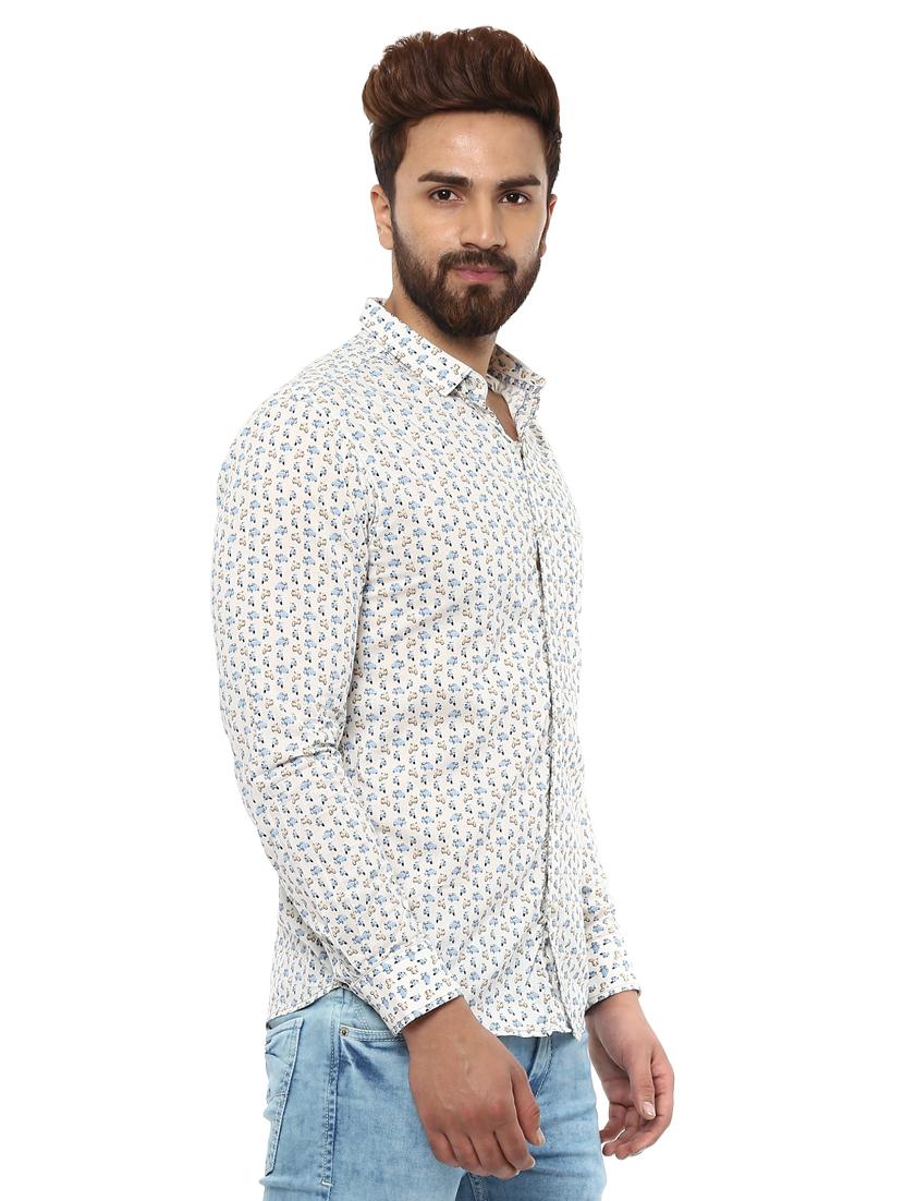 off white cotton casual shirt - 14997255 - Standard Image - 1