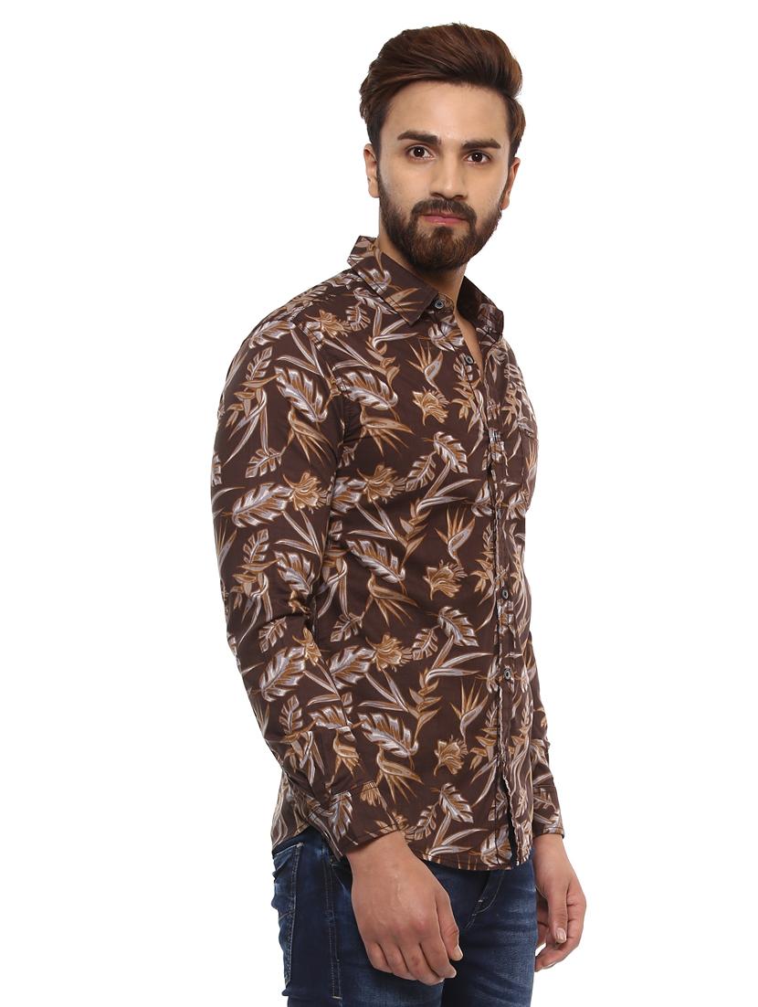 brown cotton casual shirt - 14997263 -  Standard Image - 1