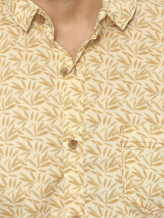 beige cotton casual shirt - 14997272 - Standard Image - 4