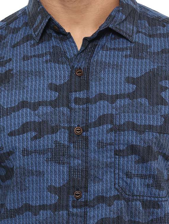 blue cotton casual shirt - 14997274 -  Standard Image - 4