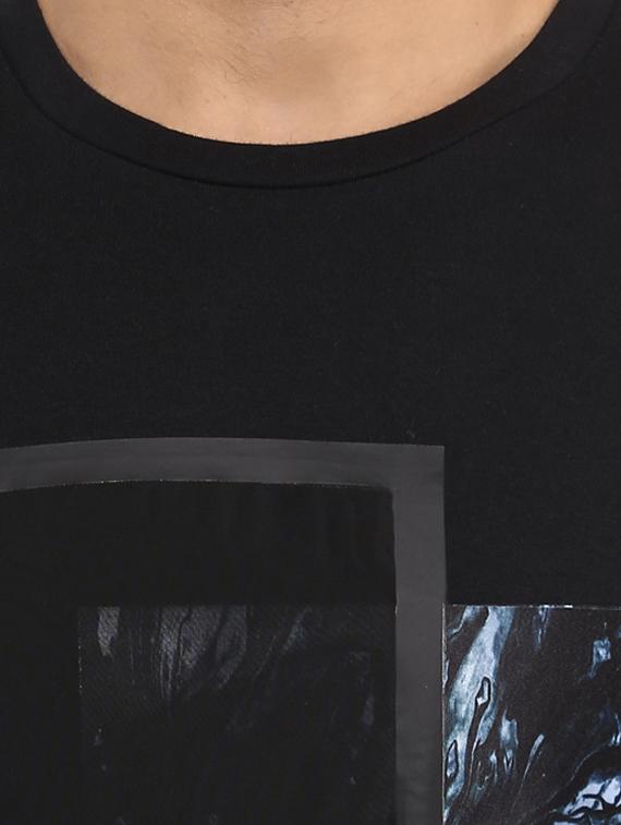 black cotton front print tshirt - 14997296 - Standard Image - 4