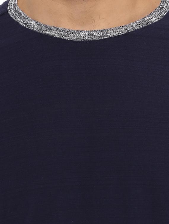 navy blue cotton all over print t-shirt - 14997319 - Standard Image - 4