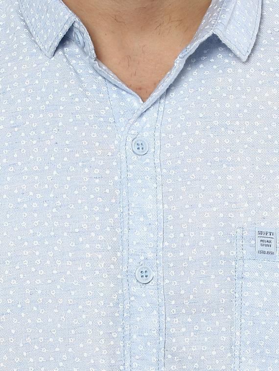 light blue cotton casual shirt - 14997345 - Standard Image - 4