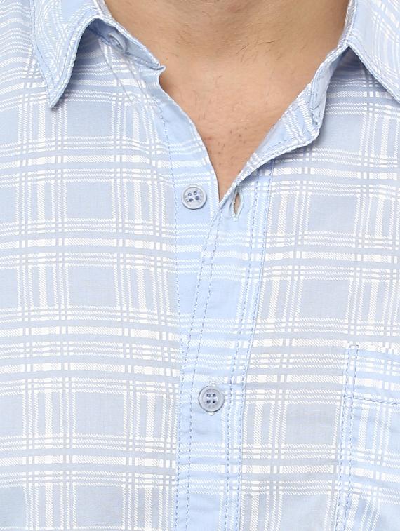 light blue cotton casual shirt - 14997350 - Standard Image - 4