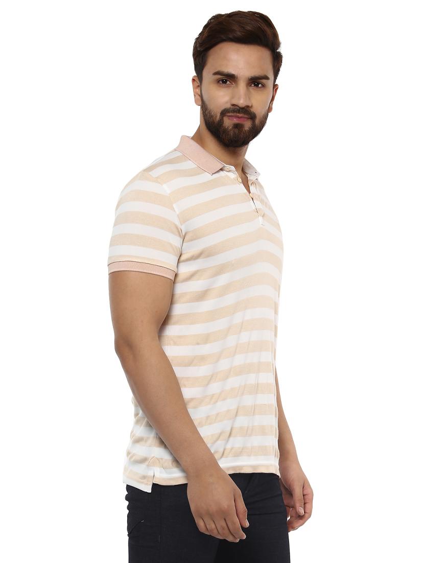 beige cotton all over print tshirt - 14997356 - Standard Image - 1