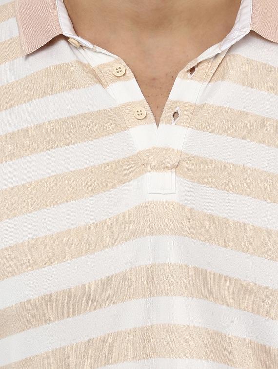 beige cotton all over print tshirt - 14997356 - Standard Image - 4