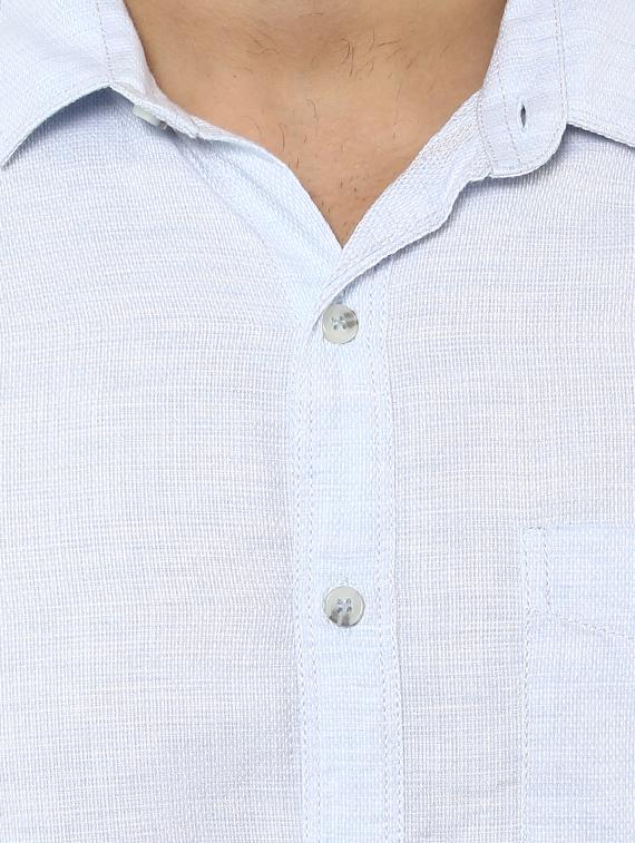 light blue cotton casual shirt - 14997358 - Standard Image - 4