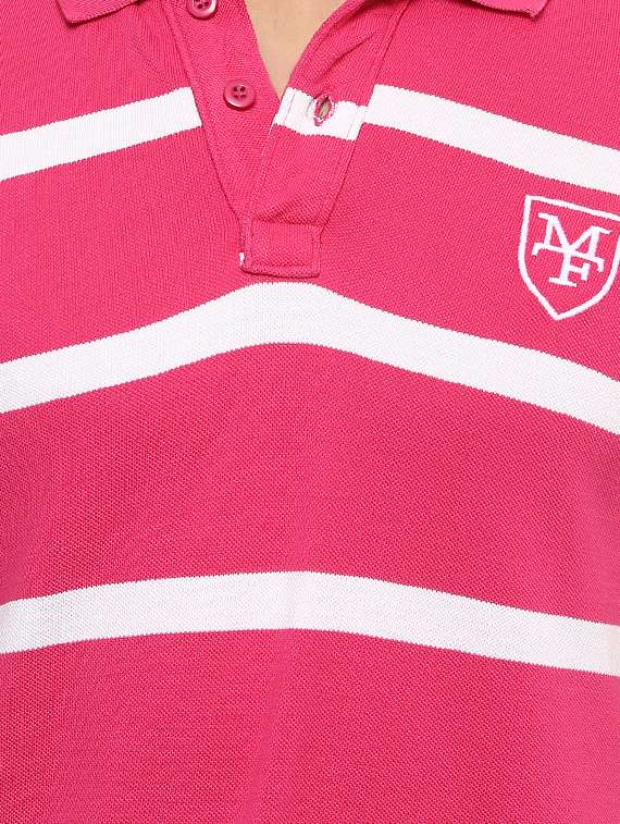 pink cotton polo t-shirt - 14997366 - Standard Image - 4