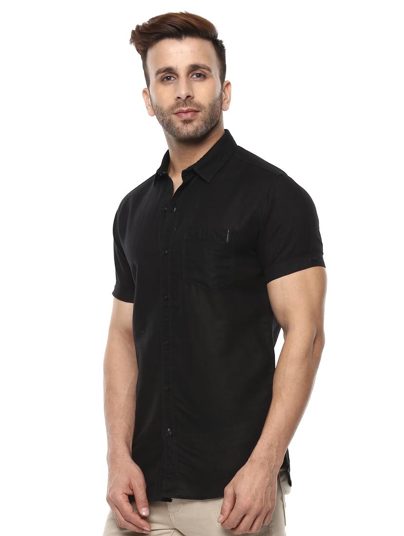 black linen casual shirt - 14997395 -  Standard Image - 1