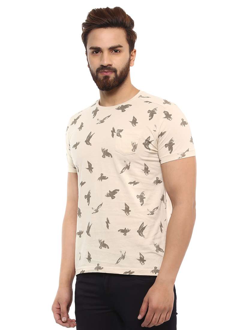 beige cotton pocket t-shirt - 14997398 -  Standard Image - 1