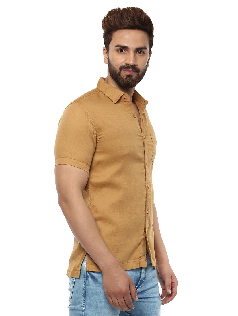 beige cotton casual shirt - 14997414 -  Standard Image - 1