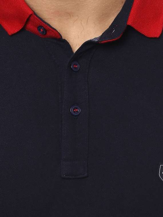 navy blue cotton t-shirt - 14997439 - Standard Image - 4