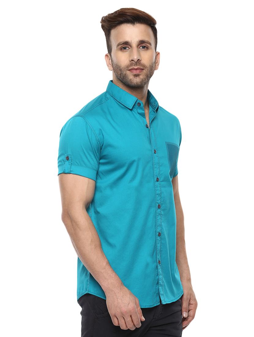 blue cotton casual shirt - 14997452 - Standard Image - 1