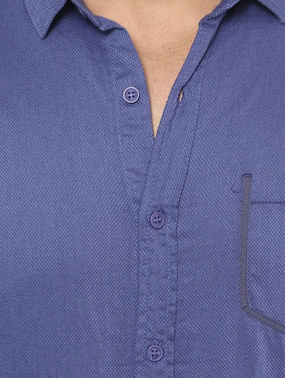 blue cotton casual shirt - 14997459 - Standard Image - 4
