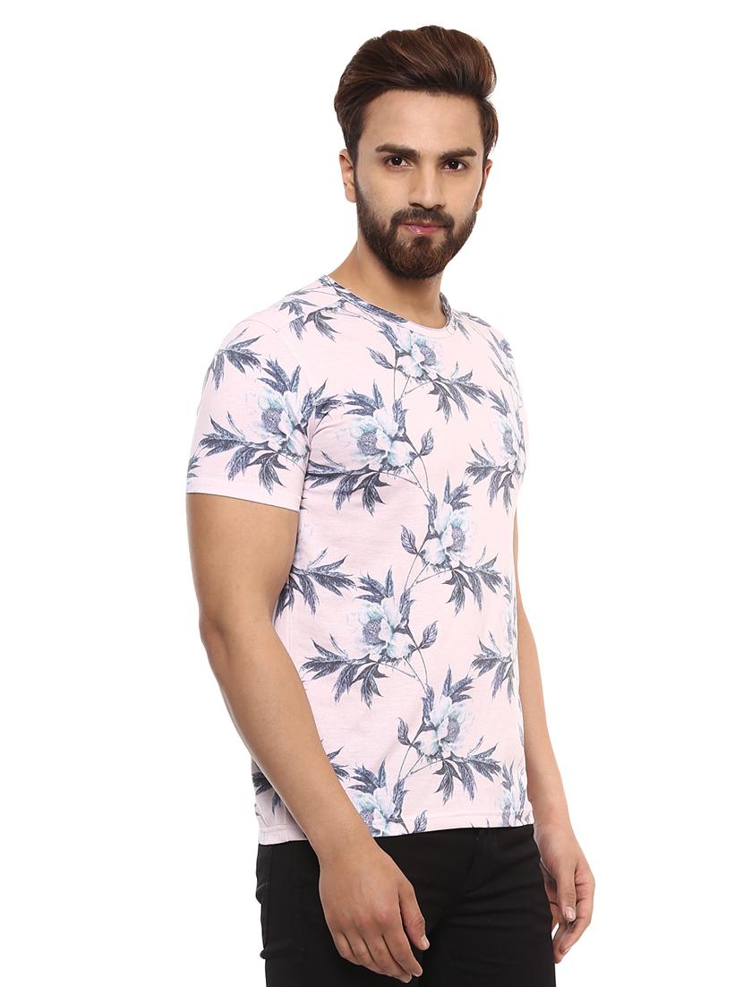 pink cotton all over print tshirt - 14997467 - Standard Image - 1