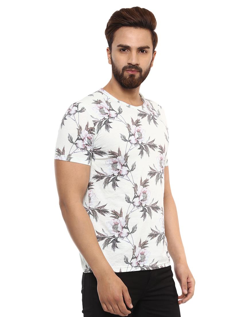 white cotton all over print tshirt - 14997468 - Standard Image - 1