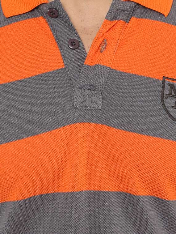 orange cotton striped t-shirt - 14997470 - Standard Image - 4