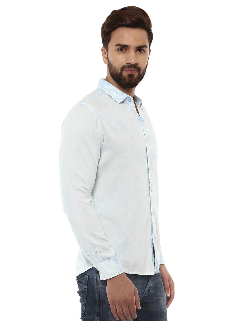 light blue cotton casual shirt - 14997481 - Standard Image - 1