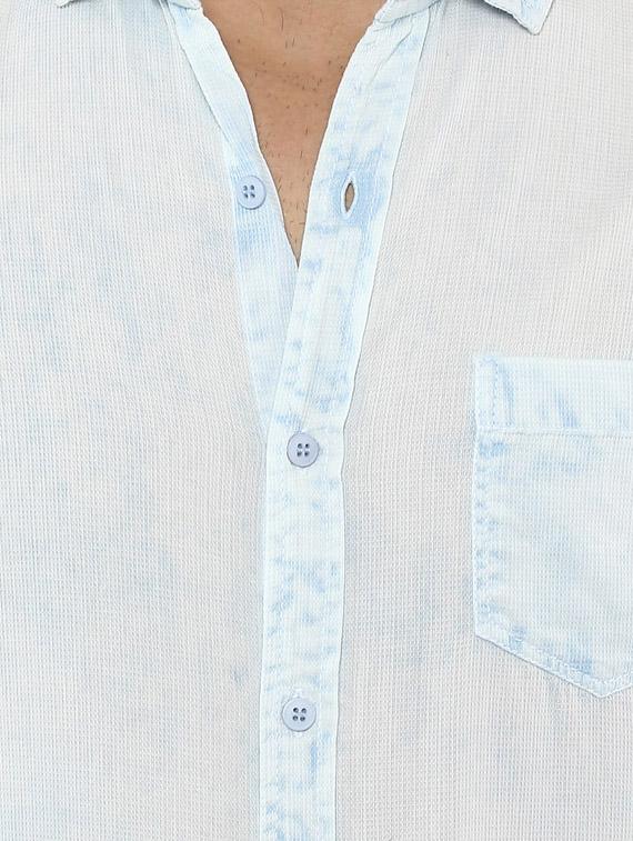 light blue cotton casual shirt - 14997481 - Standard Image - 4