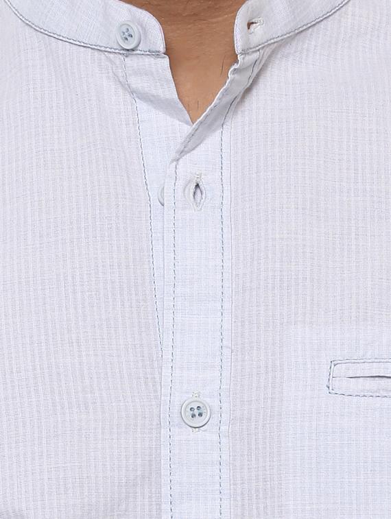 light blue cotton casual shirt - 14997488 - Standard Image - 4