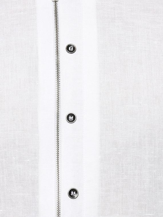 white linen short kurta - 14997494 - Standard Image - 4