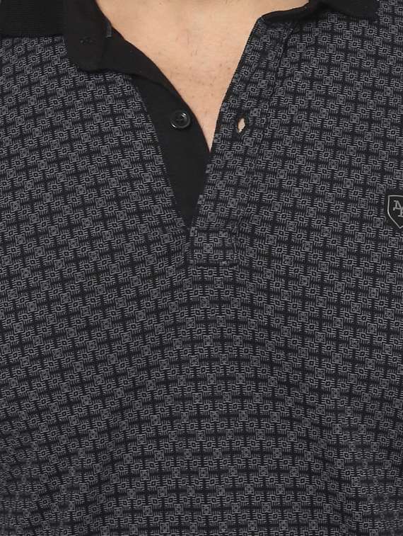 black cotton all over print tshirt - 14997509 -  Standard Image - 4