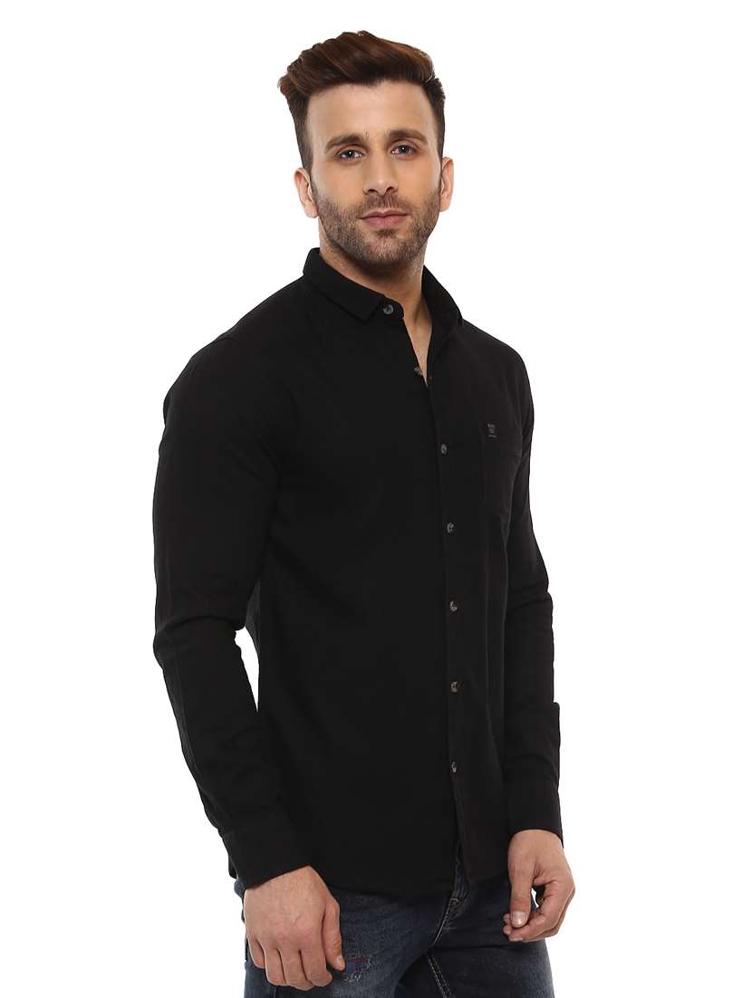 black cotton casual shirt - 14997524 -  Standard Image - 1