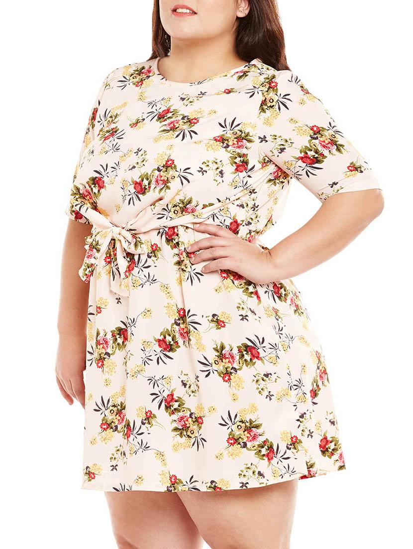 pink floral plus dress - 14997760 -  Standard Image - 1