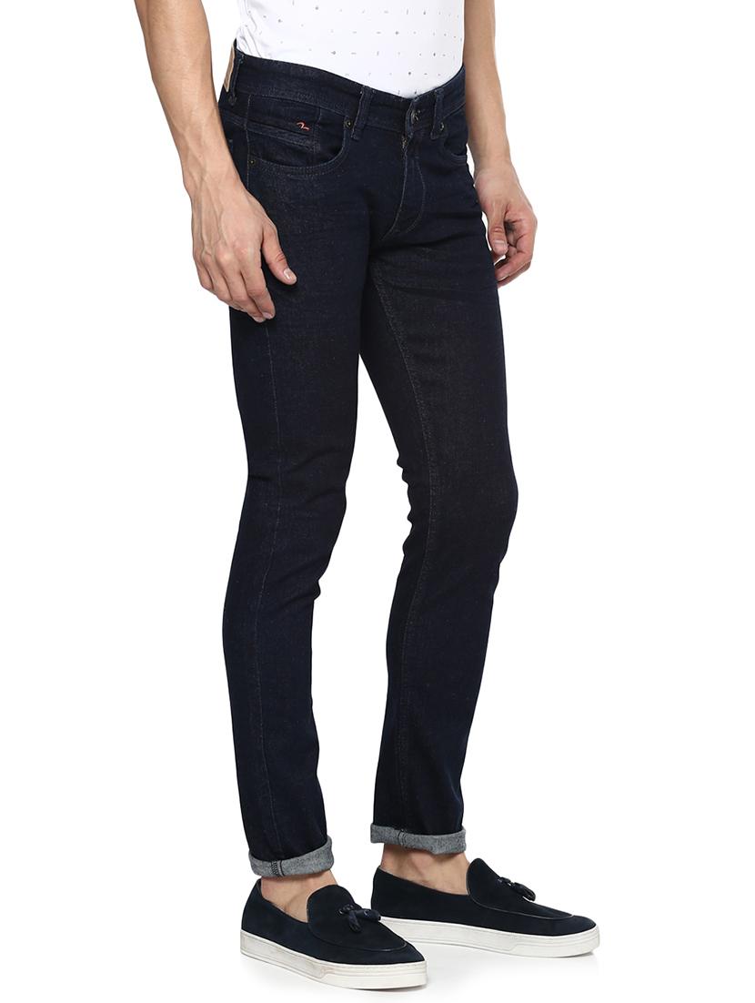 navy blue cotton plain jeans - 15000669 -  Standard Image - 1