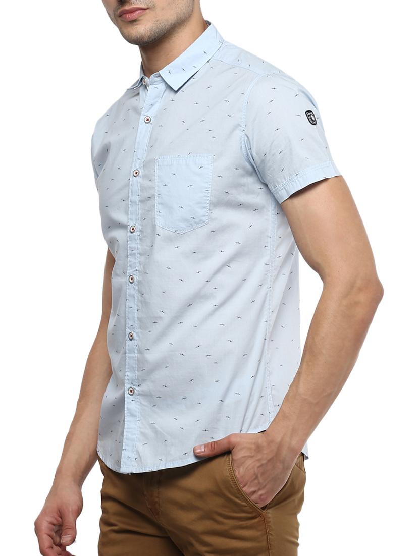 light blue cotton casual shirt - 15000739 - Standard Image - 1