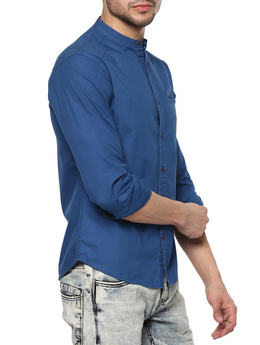 blue cotton casual shirt - 15000779 - Standard Image - 1