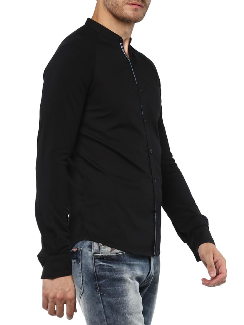 black cotton casual shirt - 15000783 - Standard Image - 1