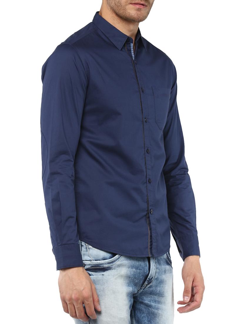 blue cotton casual shirt - 15000786 - Standard Image - 1