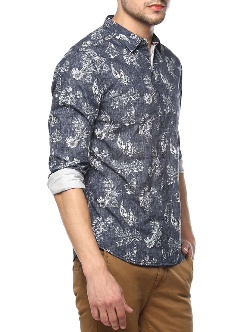 blue cotton casual shirt - 15000810 -  Standard Image - 1