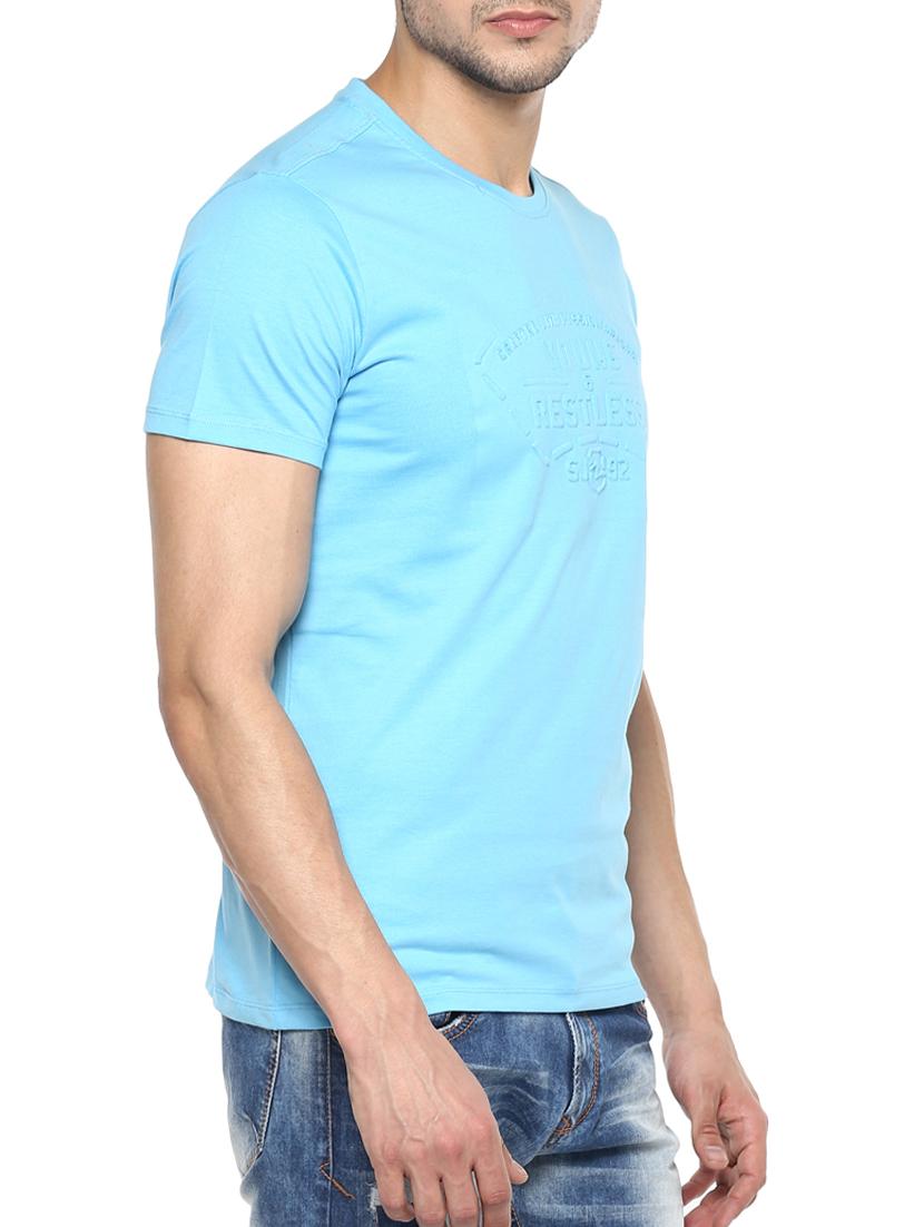 turquoise cotton t-shirt - 15000876 - Standard Image - 1
