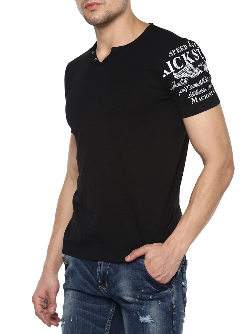 black cotton t-shirt - 15000973 - Standard Image - 1