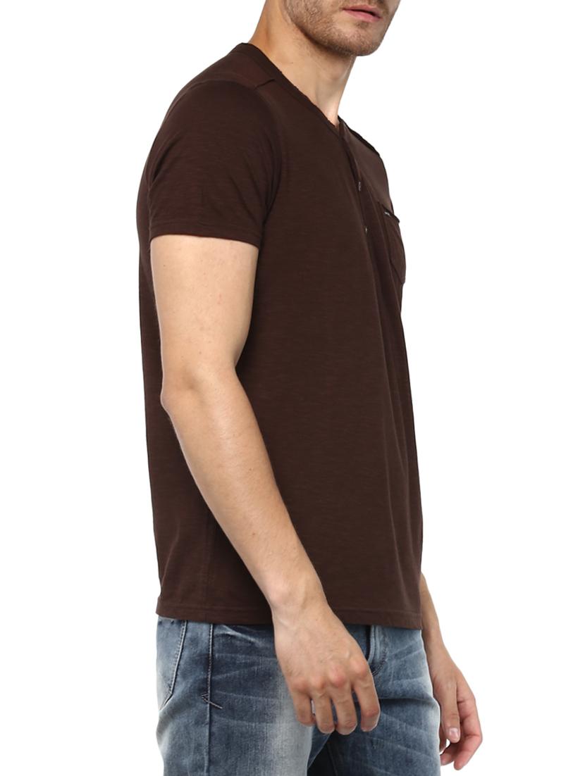 brown cotton pocket t-shirt - 15001004 -  Standard Image - 1