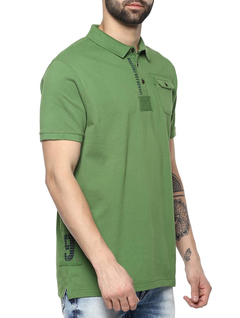 green cotton pocket t-shirt - 15001031 - Standard Image - 1