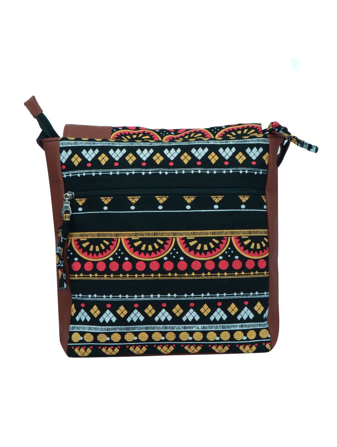 black printed regular sling bag - 15001540 -  Standard Image - 1