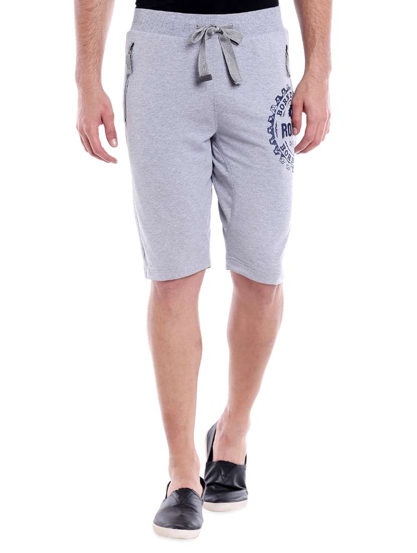 grey cotton shorts