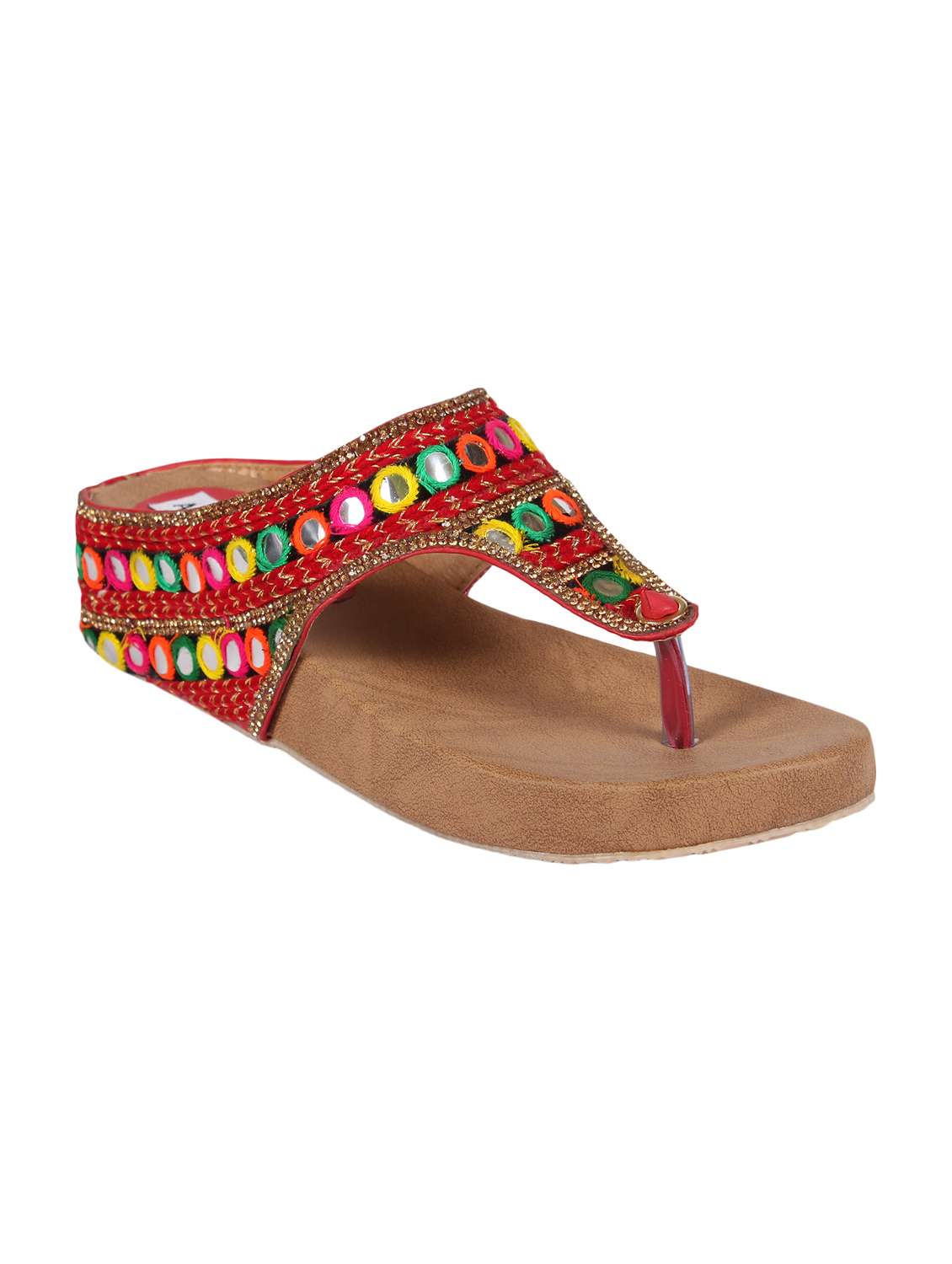 red toe separator  sandals 